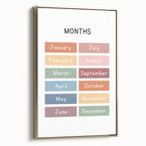 Months of the Year Typography Art Print – Colorful Calendar Wall Art