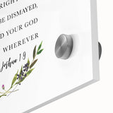 Inspirational Typography Art - Joshua 1:9 Strength Canvas Print