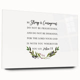 Inspirational Typography Art - Joshua 1:9 Strength Canvas Print