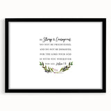 Inspirational Typography Art - Joshua 1:9 Strength Canvas Print