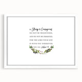 Inspirational Typography Art - Joshua 1:9 Strength Canvas Print