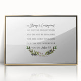 Inspirational Typography Art - Joshua 1:9 Strength Canvas Print