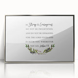 Inspirational Typography Art - Joshua 1:9 Strength Canvas Print