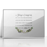 Inspirational Typography Art - Joshua 1:9 Strength Canvas Print