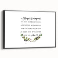 Inspirational Typography Art - Joshua 1:9 Strength Canvas Print