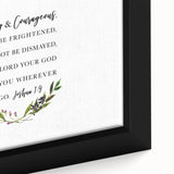 Inspirational Typography Art - Joshua 1:9 Strength Canvas Print