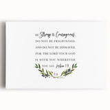 Inspirational Typography Art - Joshua 1:9 Strength Canvas Print