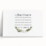 Inspirational Typography Art - Joshua 1:9 Strength Canvas Print