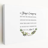 Inspirational Typography Art - Joshua 1:9 Strength Canvas Print