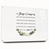 Inspirational Typography Art - Joshua 1:9 Strength Canvas Print