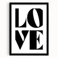 Bold Typography Wall Art - "LOVE" Modern Minimalist Print