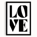 Bold Typography Wall Art - "LOVE" Modern Minimalist Print