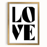 Bold Typography Wall Art - "LOVE" Modern Minimalist Print