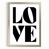 Bold Typography Wall Art - "LOVE" Modern Minimalist Print