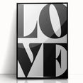 Bold Typography Wall Art - "LOVE" Modern Minimalist Print