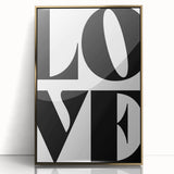 Bold Typography Wall Art - "LOVE" Modern Minimalist Print