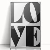 Bold Typography Wall Art - "LOVE" Modern Minimalist Print