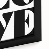 Bold Typography Wall Art - "LOVE" Modern Minimalist Print