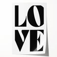 Bold Typography Wall Art - "LOVE" Modern Minimalist Print