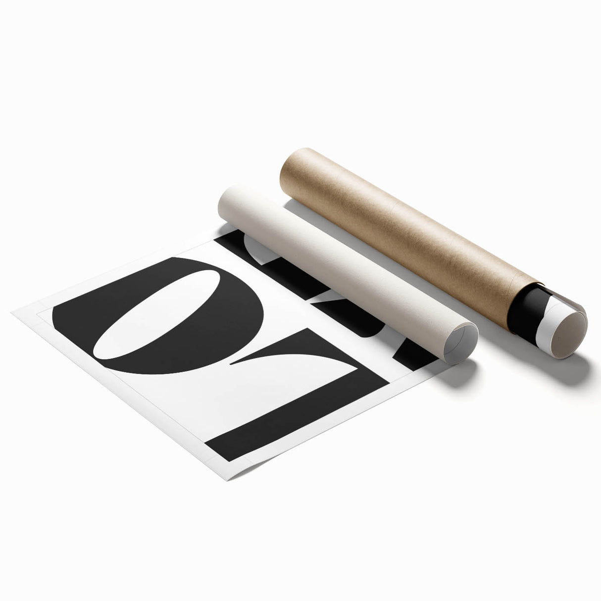 Bold Typography Wall Art - "LOVE" Modern Minimalist Print