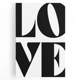 Bold Typography Wall Art - "LOVE" Modern Minimalist Print