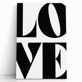 Bold Typography Wall Art - "LOVE" Modern Minimalist Print