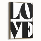Bold Typography Wall Art - "LOVE" Modern Minimalist Print