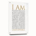 Empowerment Typography Art Print – I AM Affirmations Canvas