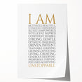 Empowerment Typography Art Print – I AM Affirmations Canvas