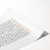 Empowerment Typography Art Print – I AM Affirmations Canvas