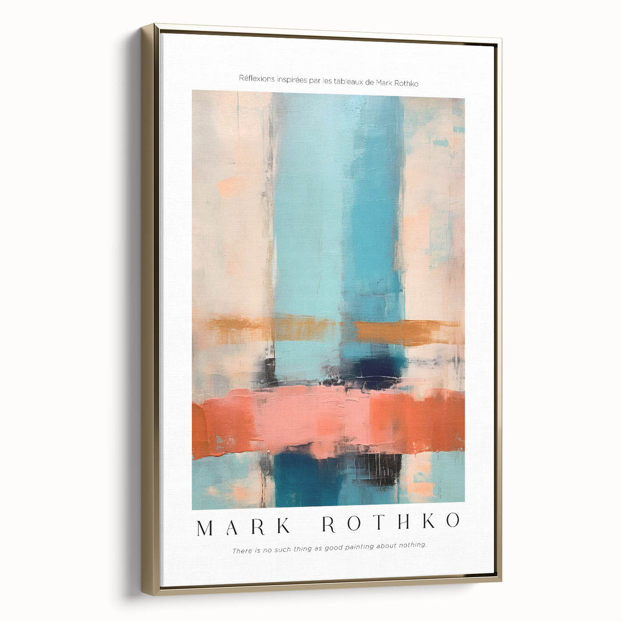 Abstract landscape art in muted gold and black tones on a framed canvas, ideal for bedroom wall decor.