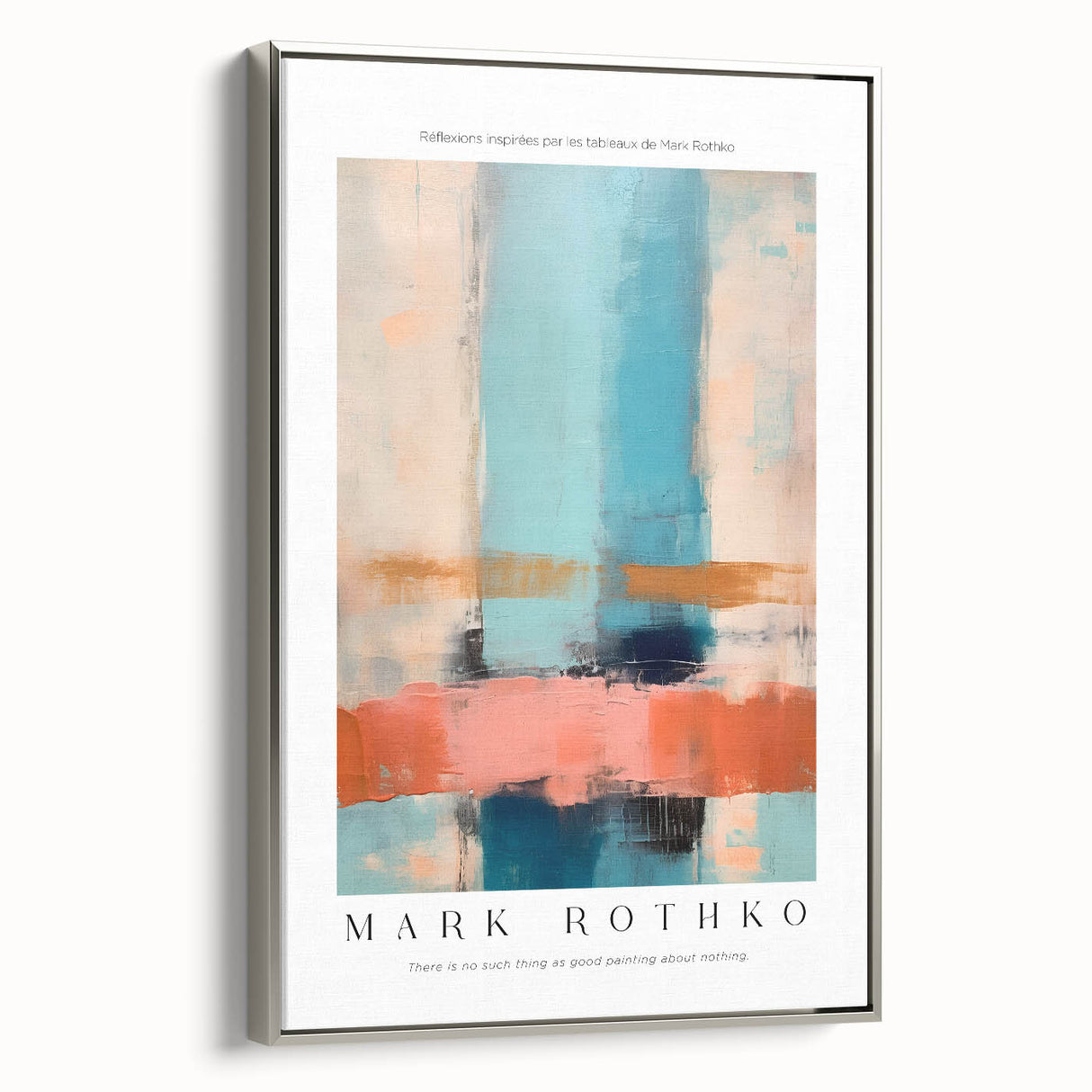Framed canvas of a Mark Rothko-inspired landscape art painting.