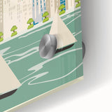 Auckland Retro Travel Poster | Vintage Cityscape Sailing Print