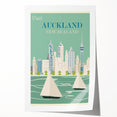 Auckland Retro Travel Poster | Vintage Cityscape Sailing Print