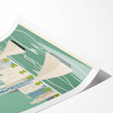 Auckland Retro Travel Poster | Vintage Cityscape Sailing Print