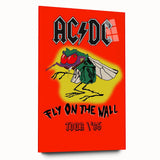 Retro AC/DC "Fly on the Wall" Poster - 1985 Tour Vintage Wall Art
