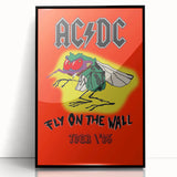 Retro AC/DC "Fly on the Wall" Poster - 1985 Tour Vintage Wall Art