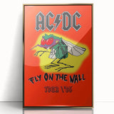 Retro AC/DC "Fly on the Wall" Poster - 1985 Tour Vintage Wall Art