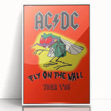 Retro AC/DC "Fly on the Wall" Poster - 1985 Tour Vintage Wall Art