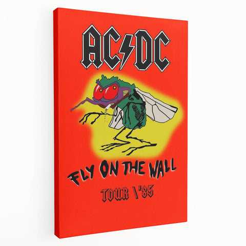 Retro AC/DC "Fly on the Wall" Poster - 1985 Tour Vintage Wall Art