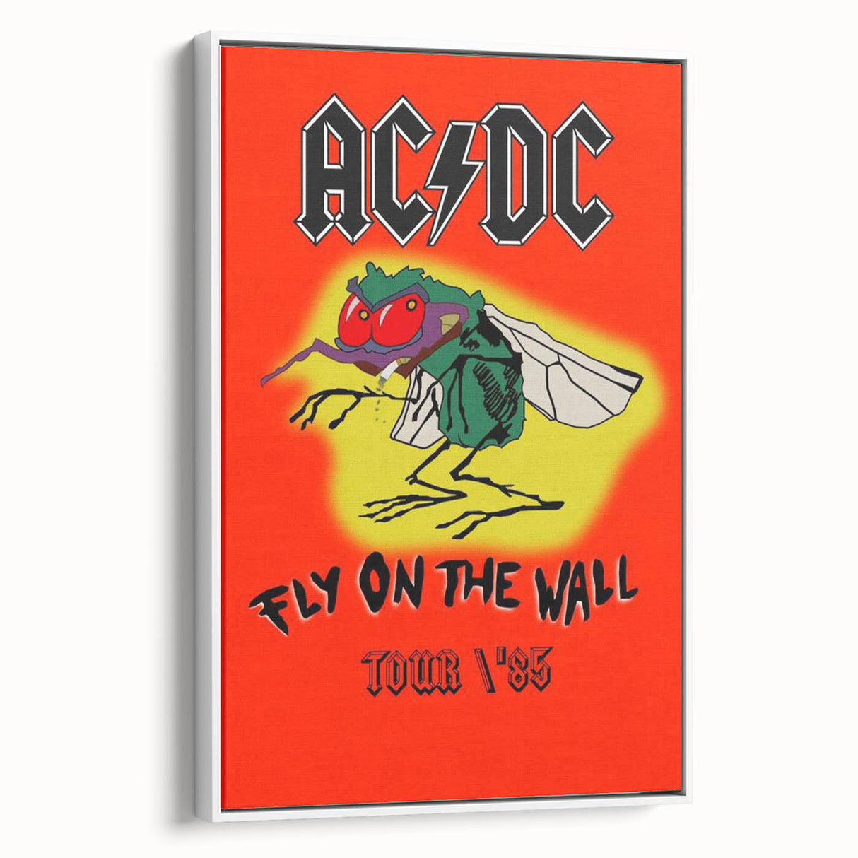 Retro AC/DC "Fly on the Wall" Poster - 1985 Tour Vintage Wall Art