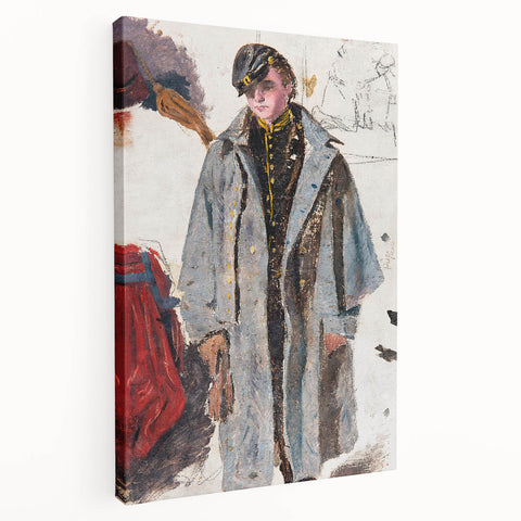 Realism Art Print – Young Soldier Sketch by Winslow Homer | Civil War Scene