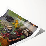 Spice & Herb Elegance - Kitchen Wall Art for Culinary Enthusiasts