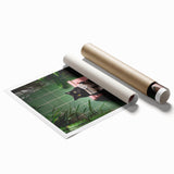 Bathroom Framed Art - Black Cat Reading Newspaper