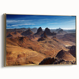 Landscape art painting of an Algerian scenery on framed canvas.