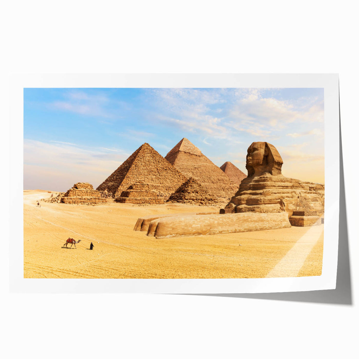 Extra large rolled print depicting African scenery with vibrant earth tones, ideal for art wall dining room.