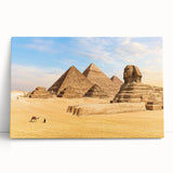 Large black and white canvas print of Egyptian scenery, suitable as kitchen wall art or for bedroom ambiance.