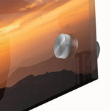 Large abstract wall art depicting an Ethiopian scenery in muted earth tones on acrylic glass, suitable for dining room art.