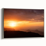 Vintage poster art of an Ethiopian landscape on framed canvas, featuring vibrant colors, ideal for living room decor.