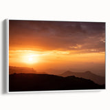 Framed canvas of an Ethiopian landscape featuring subdued earth tones, ideal for bedroom wall art.